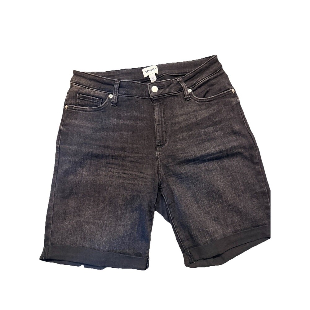 Sonoma Bermuda Denim Dark Women's Shorts Size 14